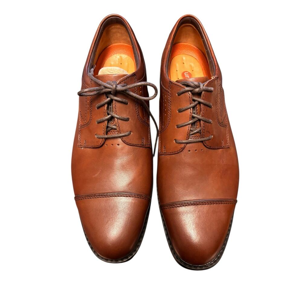 Clarks Unstructured Brown Leather Oxford Dress Shoe Men’s Comfort Lace Up 10-1/2